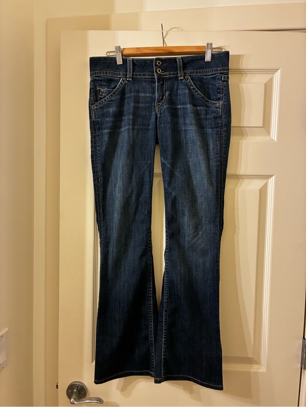 Vintage ultra low rise bootcut Hudson’s jeans